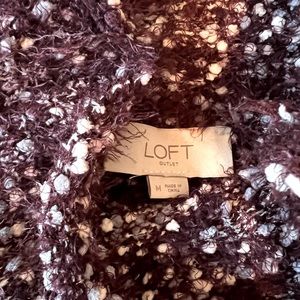 Purple Fuzzy Mock Neck Sweater